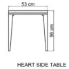 Стол приставной для зоны отдыха Heart Skyline Design