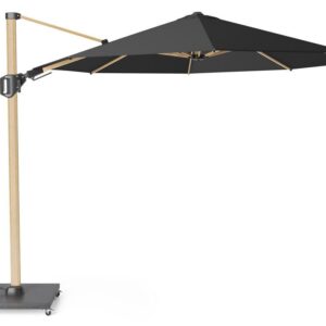 Зонт садовый Platinum Challenger T2 premium с круглой формой купола в черном цвете