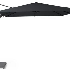 Зонт уличный Platinum Challenger T2 premium с квадратной формой купола в черном цвете