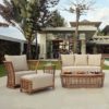 Комплект уличной мебели для отдыха из коричневого ротанга Villa Natural Mushroom
