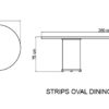 Стіл обідній для саду Strips Skyline Design 280х100 см