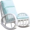 Кресло-качалка для отдыха на террасе Taurus White Mushroom Skyline Design